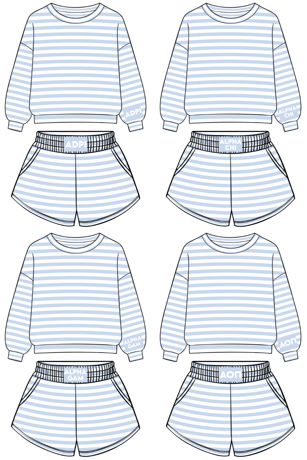 Pre-Order: Striped Sorority Patch Set — Limited Release