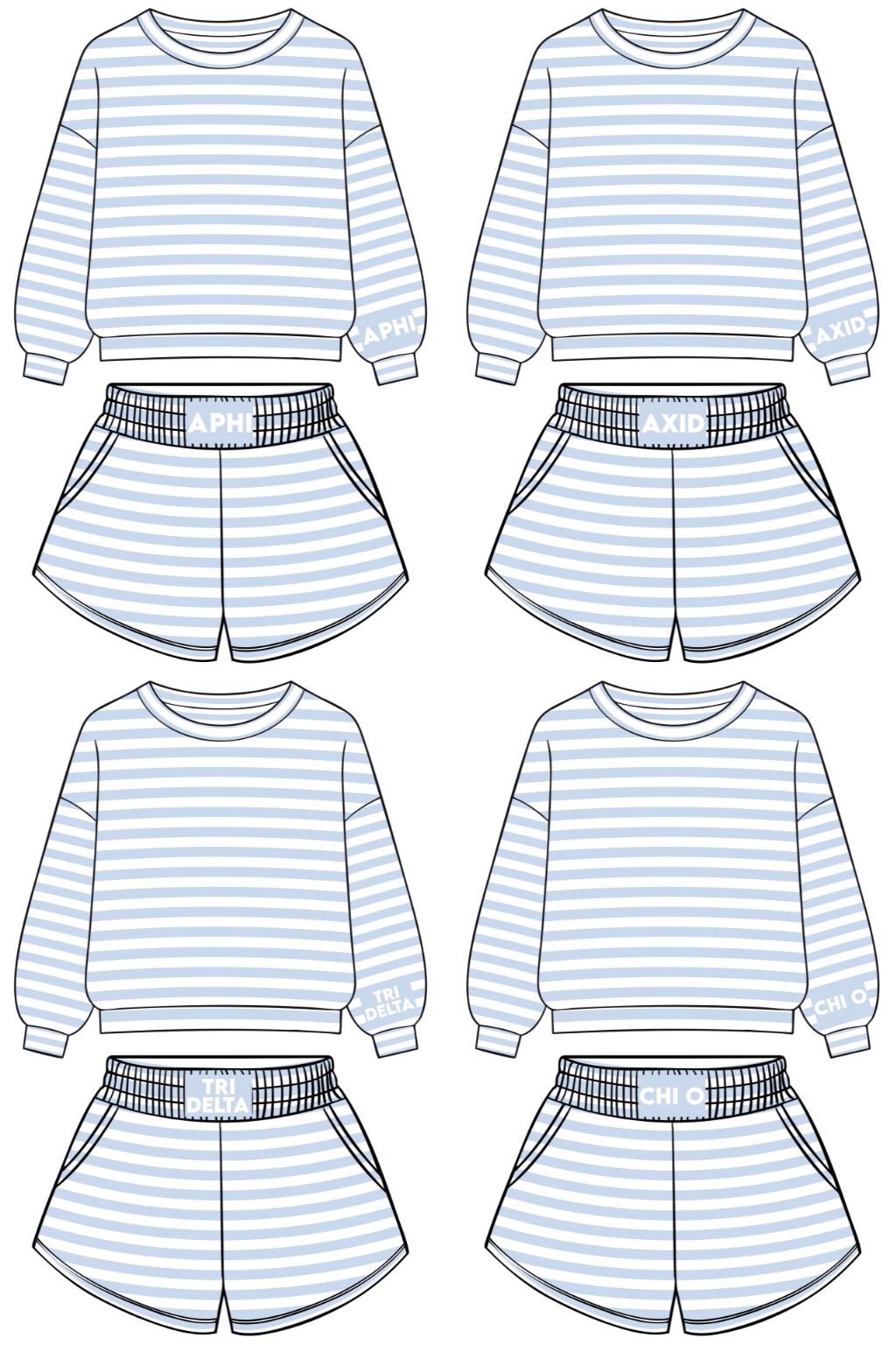 Pre-Order: Striped Sorority Patch Set — Limited Release