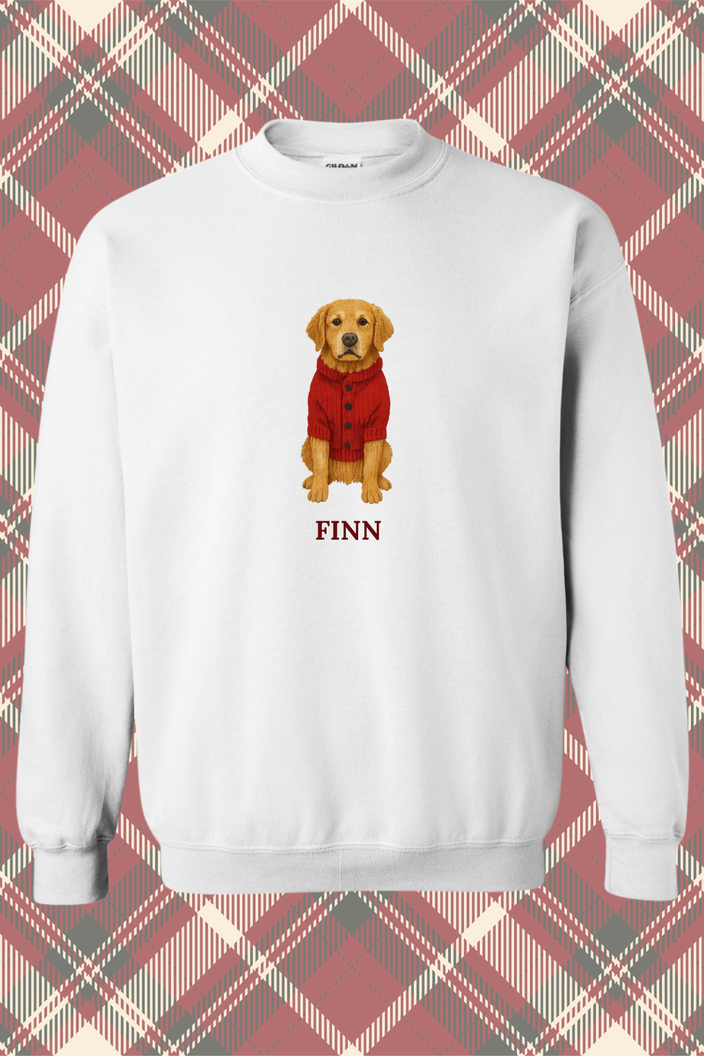 Custom Sweater Pup Portrait Crewneck
