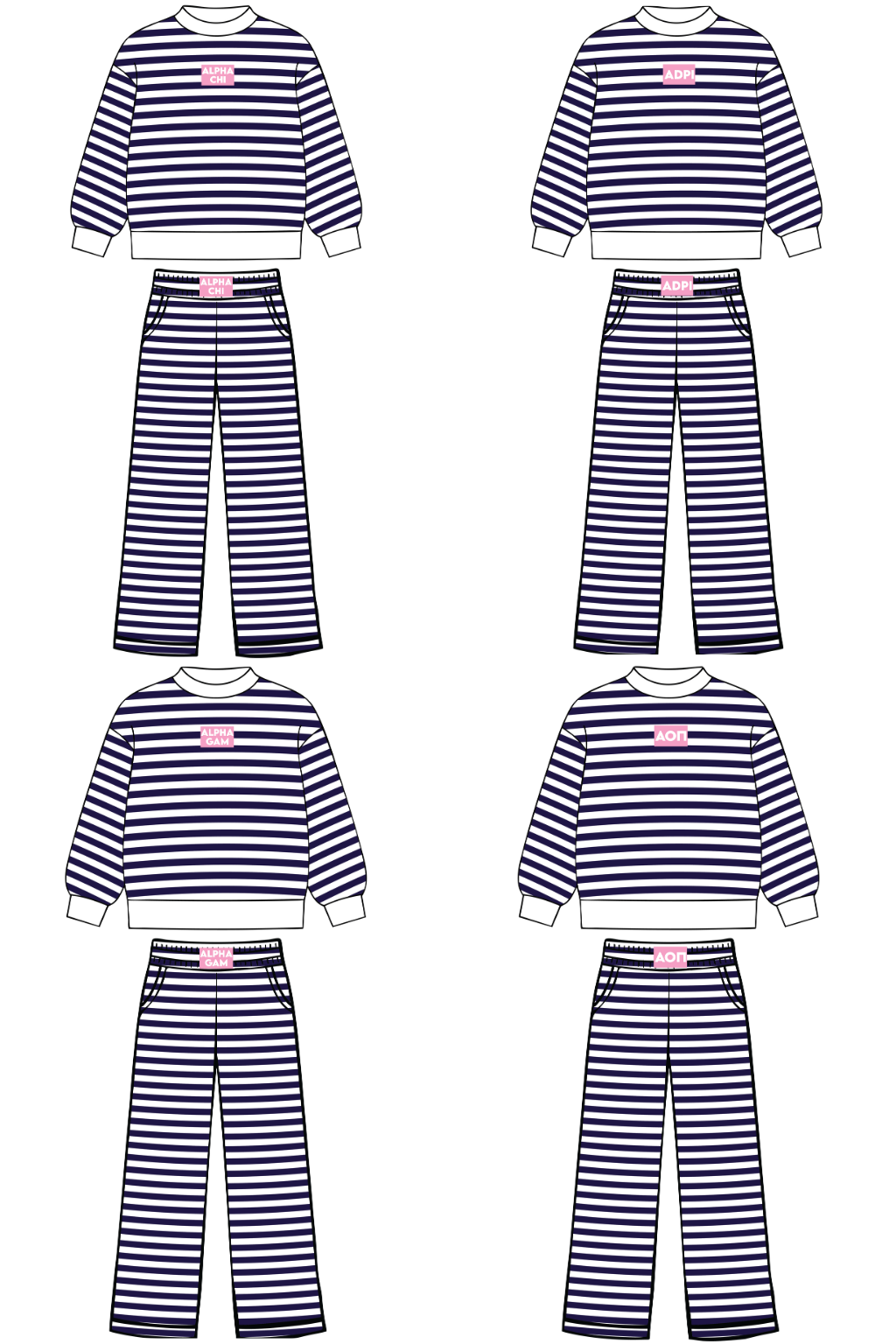 Pre-Order: Striped Mock Neck & Wide Leg Pant Set— Limited Release