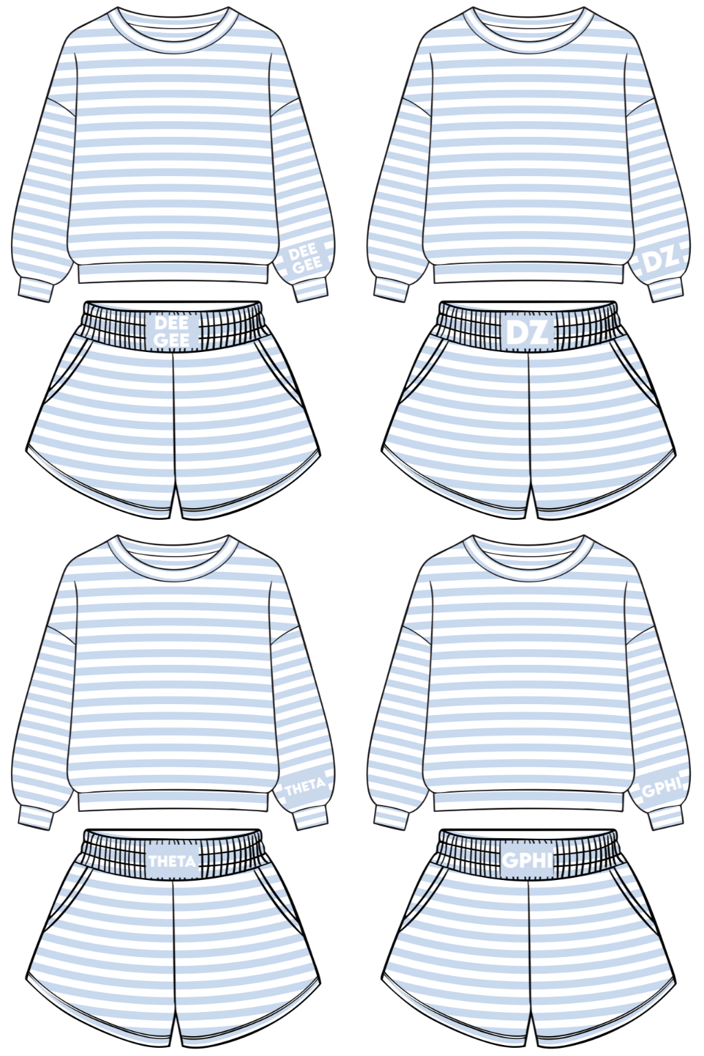 Pre-Order: Striped Sorority Patch Set — Limited Release