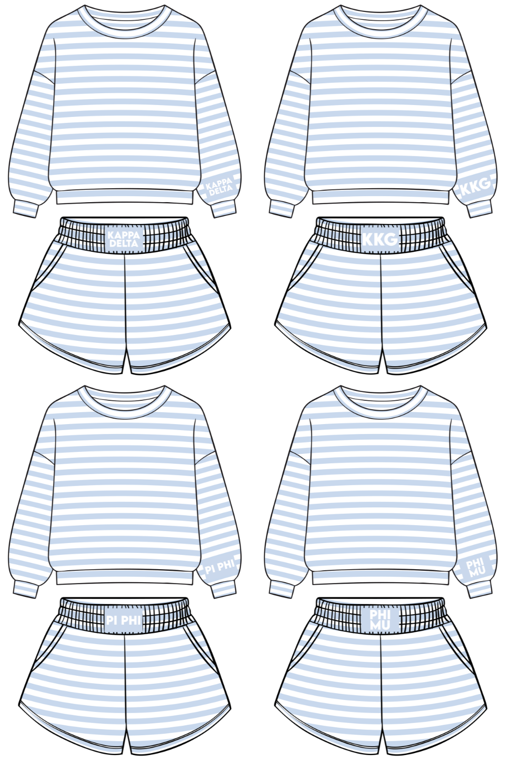 Pre-Order: Striped Sorority Patch Set — Limited Release