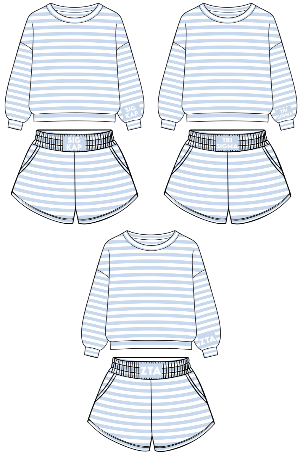 Pre-Order: Striped Sorority Patch Set — Limited Release