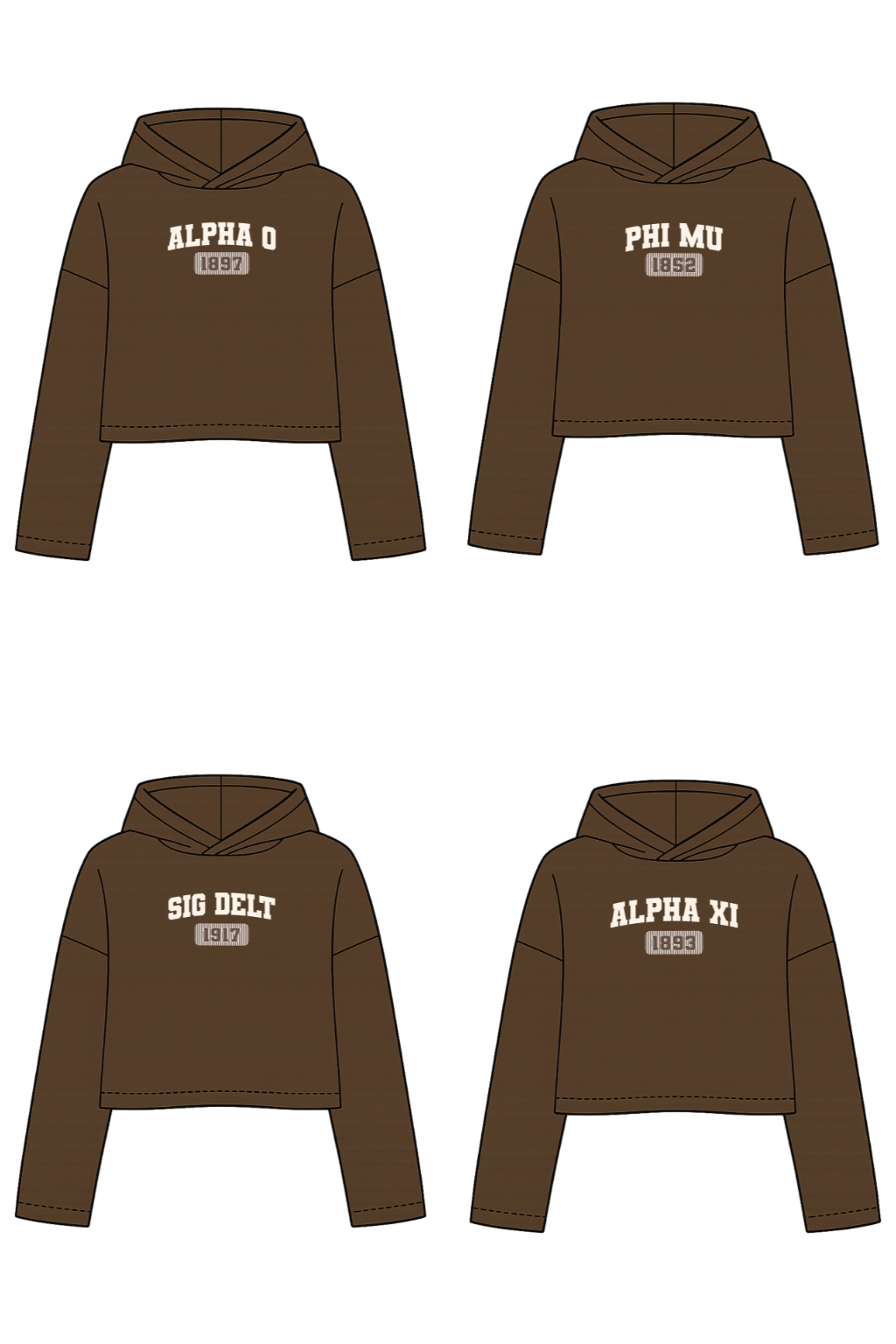 Mocha Collegiate Hoodie