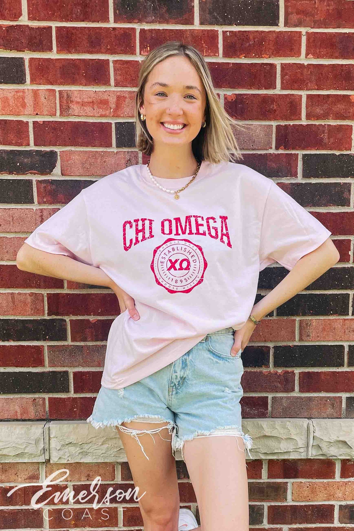 Chi Omega Varsity Vintage Tee