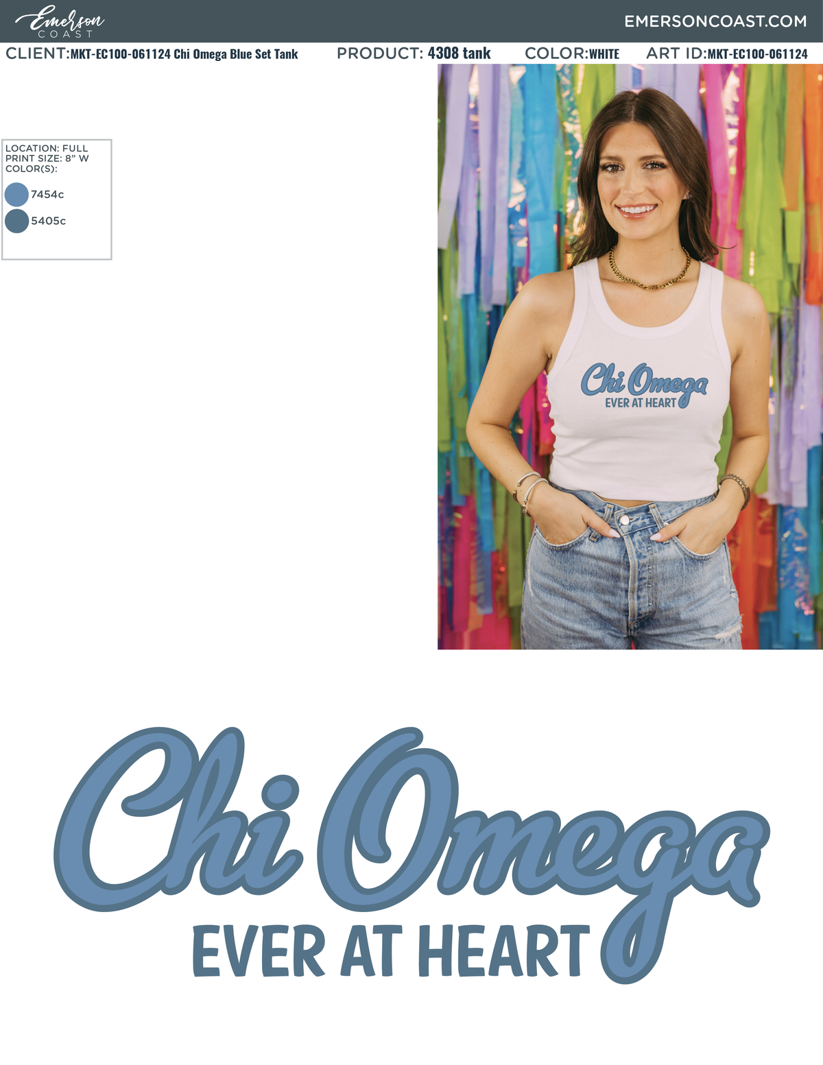 Chi Omega Ever At Heart Tank