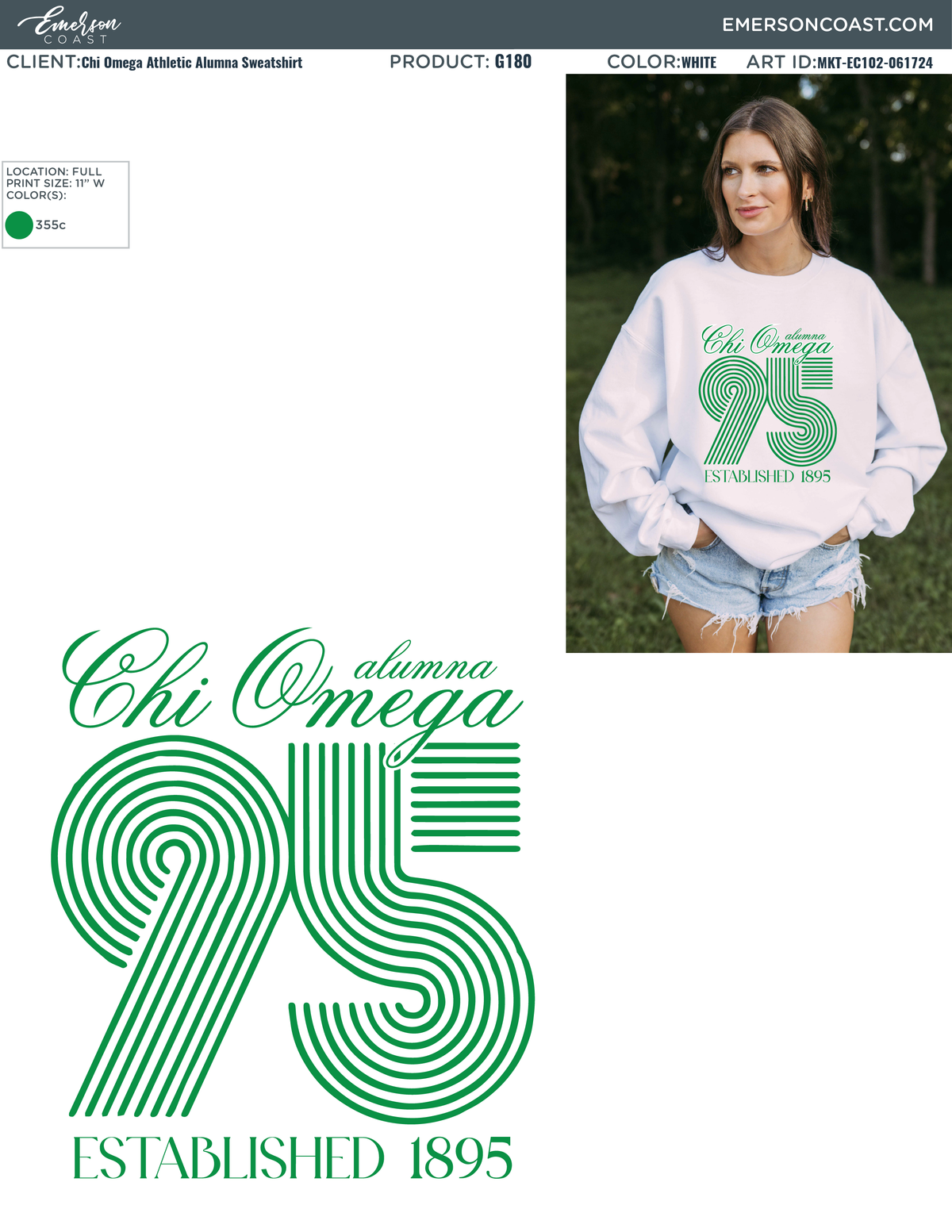 Chi Omega Athletic Alum Sweatshirt