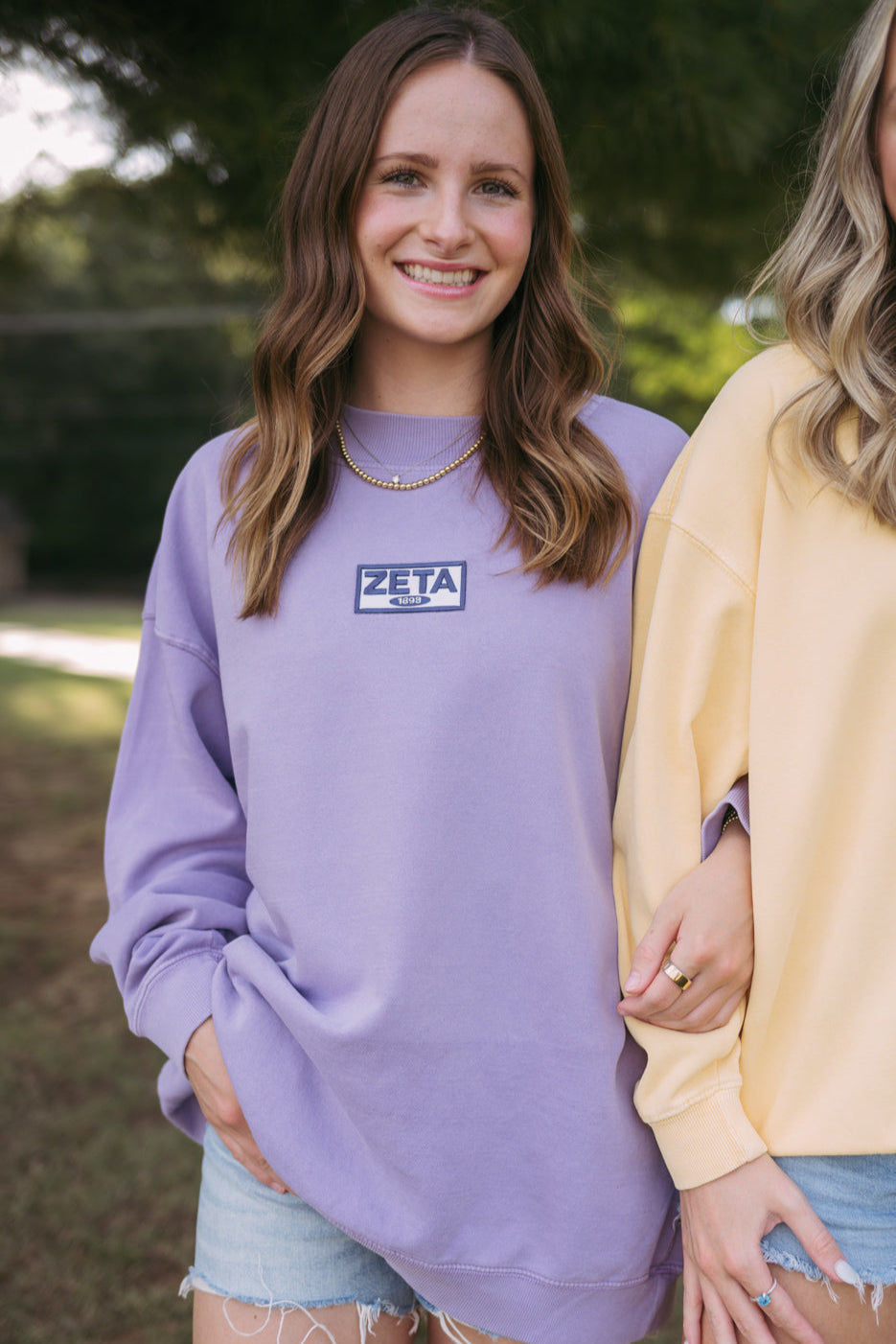 Purple Patch Mock Neck Sweatshirt