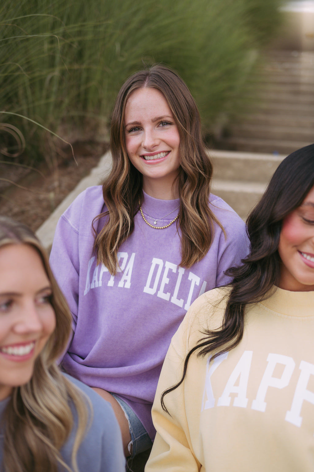 Purple Varsity Mock Neck Sweatshirt