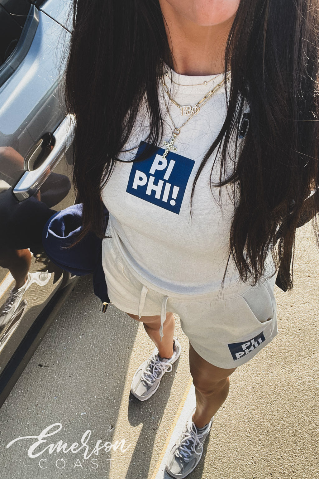 Sorority Patch Ivory Tank Top