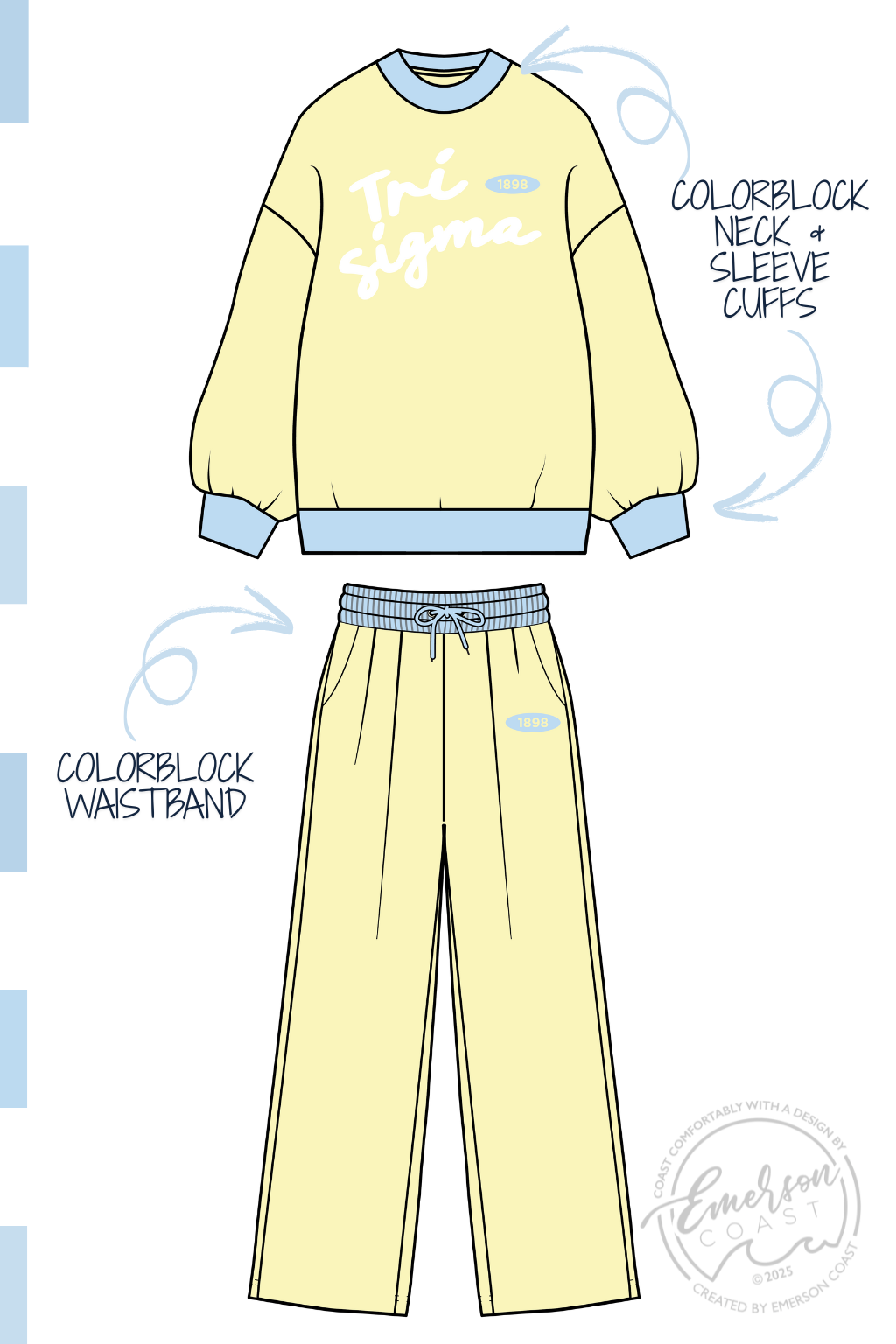 Pre-Order: Sorbet Colorblock Mock Neck Set— Limited Release