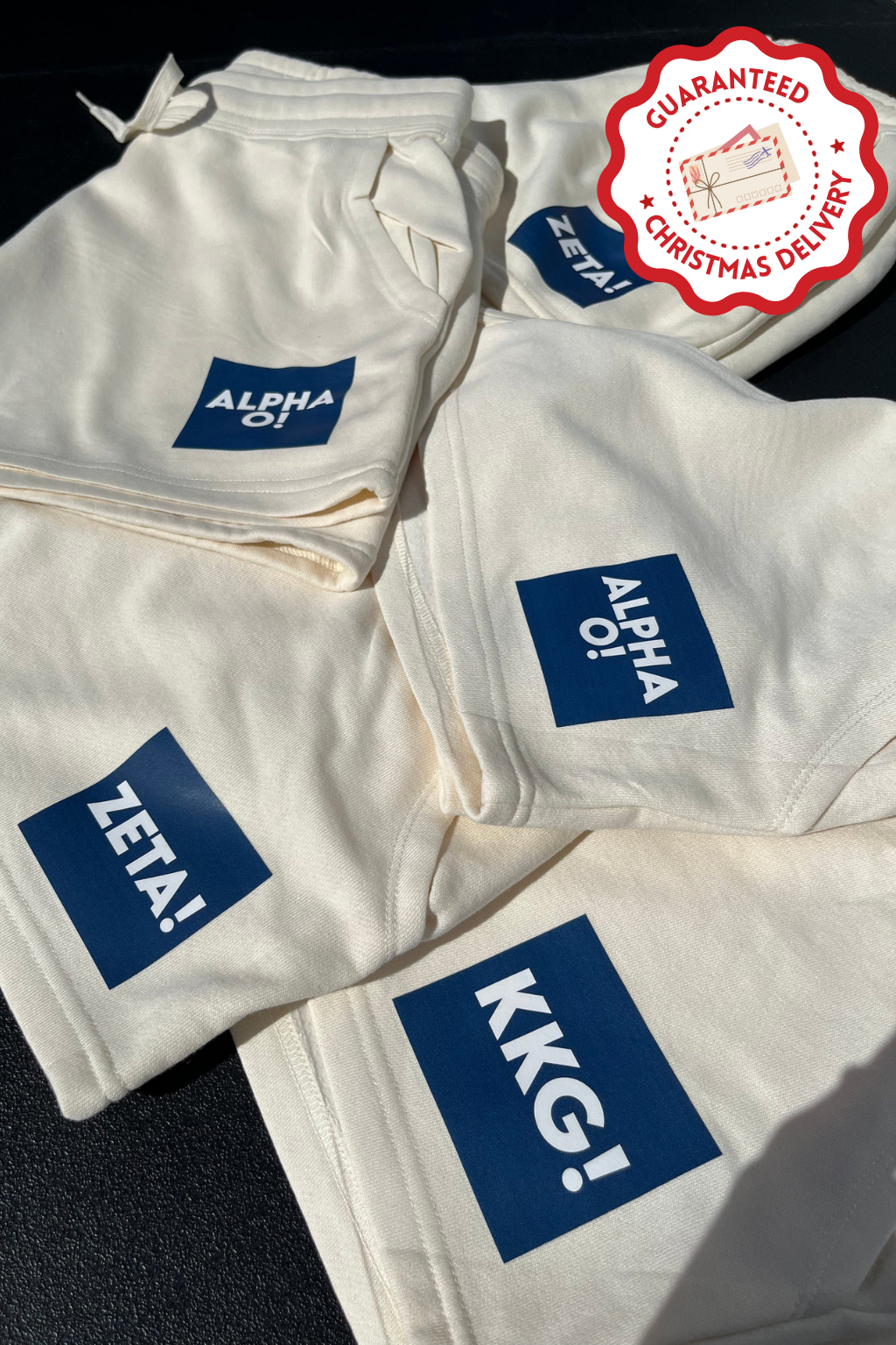 Sorority Patch Ivory Shorts