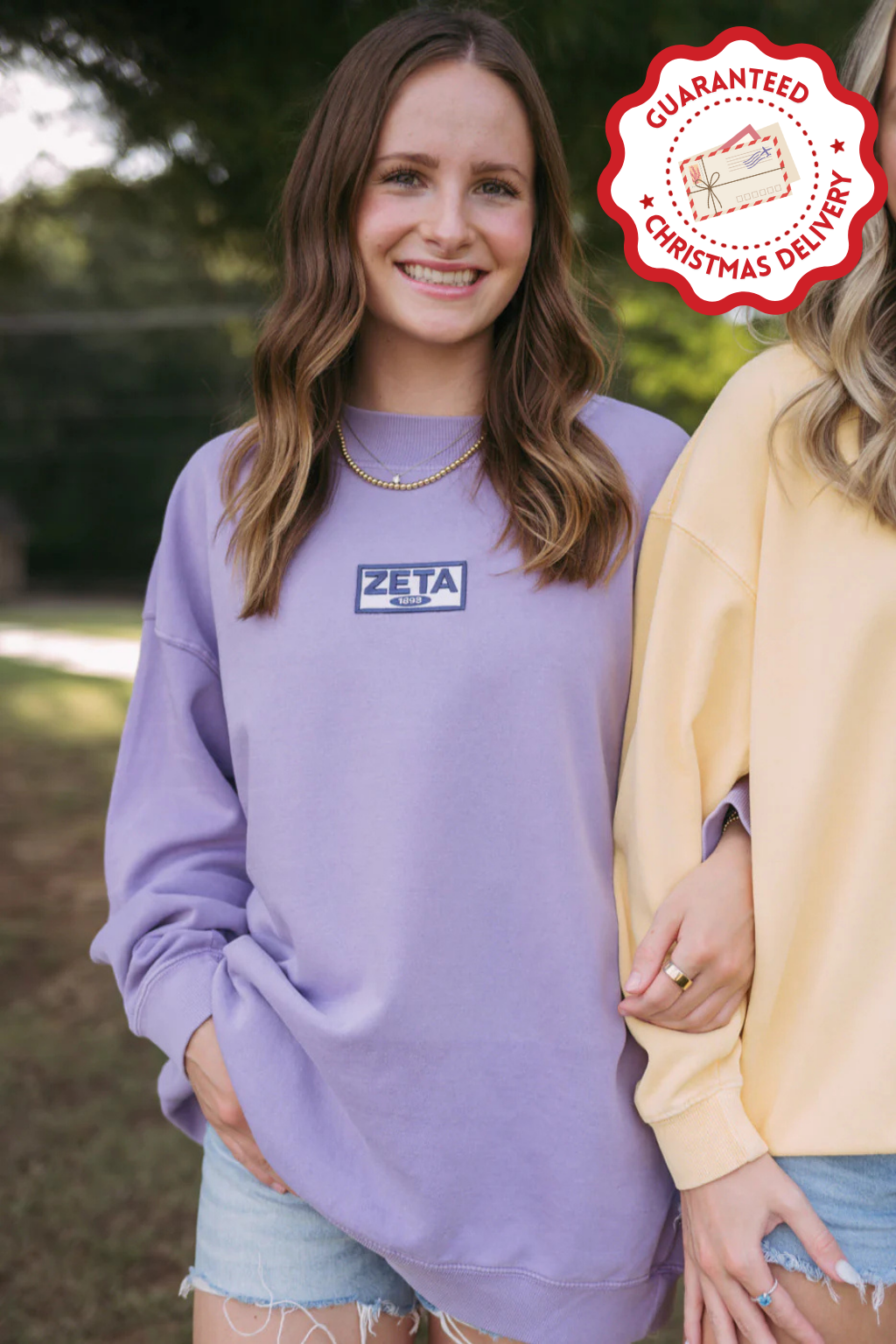Purple Patch Mock Neck Sweatshirt