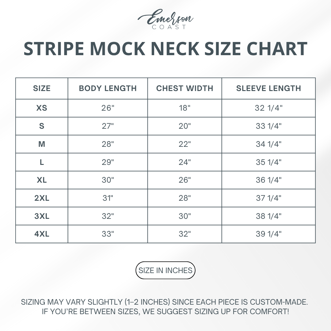 Pre-Order: Striped Cuff Aspen Mock Neck— Limited Release