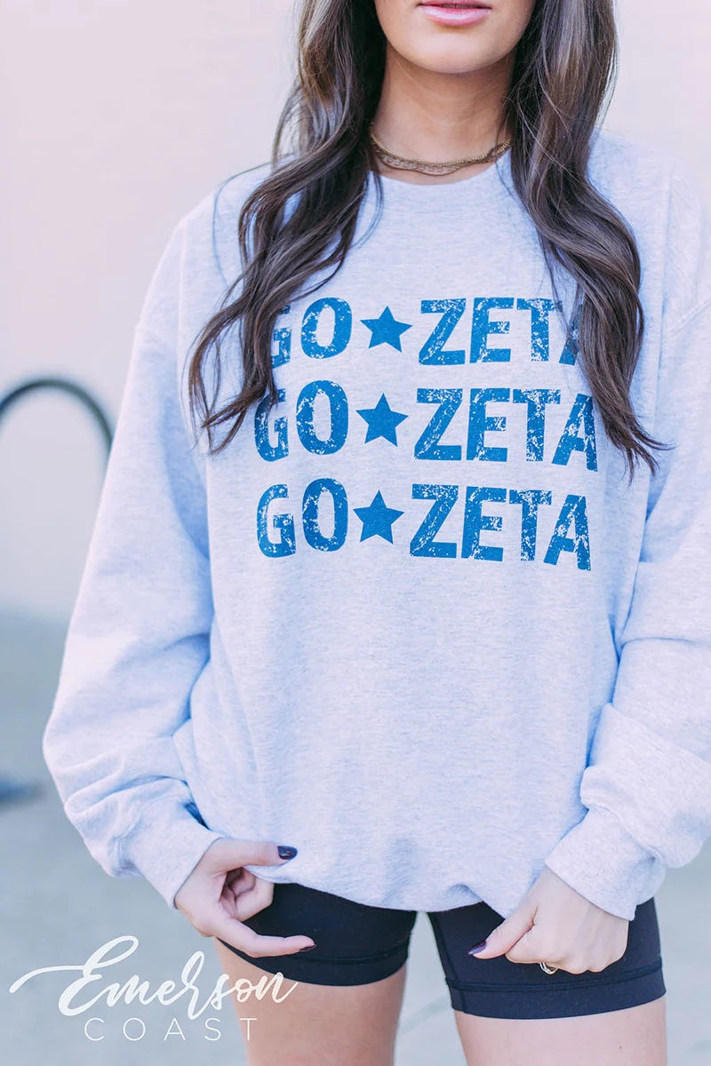 Zeta Tau Alpha Go Zeta Star Sweatshirt